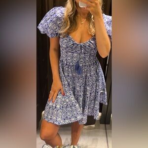 Zara Blue Floral Dress